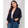 Clearlove Womens Plus Size 3/4 Sleeves Cardigan Lightweight Open Front Draped Ruffles Shawls Wraps Shrugs - 4 of 4