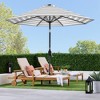Best Choice Products 10ft Solar LED Lighted Striped Patio Umbrella w/ Crank, Tilt, Push Button, 6 Ribs - 3 of 4