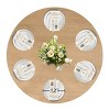 Orchid+Maye Dining Table Set, 60'' Oak Solid Wood Round Table with 8 Dining Chairs King Louis Back and Natural Wood Legs for 8 - Maison Boucle - 4 of 4