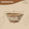 Mela Artisans 9'' Wooden Fruit Bowl, Regular Serving Bowl for Salads, Cereals, Snacks & Mixing | Decorative Bowls for Kitchen | Suru Valley Collection - 2 of 4