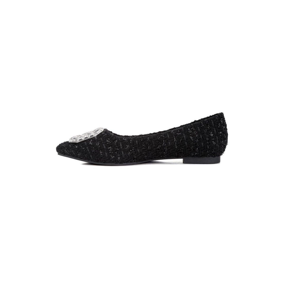 Обувь London Rag Womens London Rag 's Aria Embellished Jewel Buckle Tweed Ballet Flats 8 — фото 6