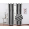 Kate Aurora 2 Pack Hotel Embossed Textured Light Filtering Grommet Top Window Curtain Panels - 3 of 3
