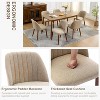 2Pcs Modern Wooden Accent Dining Chairs, Upholstered Armless Chairs with Padded Seat and Sturdy Wood Legs for Kitchen, Dining Room, Restaurant - 3 of 4