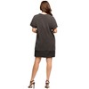 Maternity V-Neck Loose Fit Short Sleeve Pocket T Shirt Dress - 24seven Comfort Apparel™ - 3 of 4