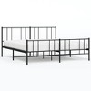 vidaXL Metal Bed Frame with Headboard and Footboard Black 76 in.x79.9 in. King - image 2 of 4