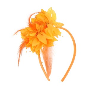 Unique Bargains Women's Flower Feathers Headband 1 Pc - 1 of 4