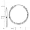 Black Bow Jewelry 2mm x 26mm 14k White Gold Polished Round Endless Hoop Earrings - 4 of 4