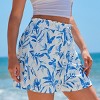 Women's Breezy Blue Botanical Print Beach Shorts - Cupshe - 2 of 4