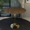 LeisureMod 48" Round Bar Height Dining Table with MDF Top Pub Table and Black Stainless Steel Pedestal Base Verve Collection - 2 of 4