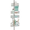 iDESIGN York Metal Wire Tension Rod Corner Shower Caddy Adjustable - 2 of 4