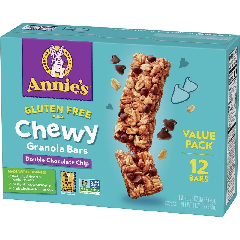Annie&#39;s Organic Gluten Free Double Chocolate Chip Granola Bars Value Pack - 11.7oz, 6 of 14