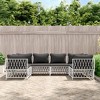 vidaXL Garden Lounge Set White, Dark Grey - 2 of 4