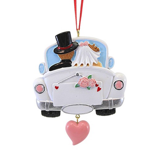 Kurt S. Adler 3.75 In Wedding Couple In Car Ornament Marriage Vows ...