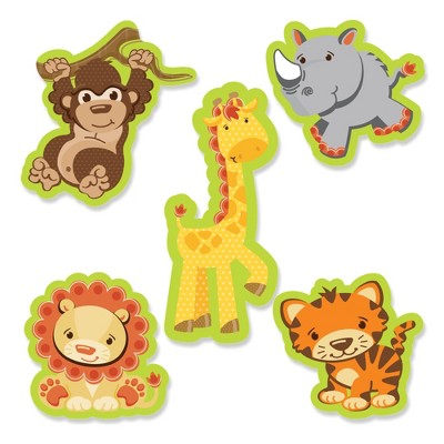 Big Dot of Happiness Funfari - Fun Safari Jungle - DIY Shaped Baby Shower or Birthday Party Cut-Outs - 24 Count