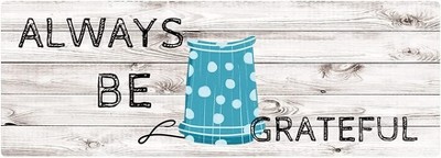 J&V TEXTILES 20" x 55" Oversized Cushioned Anti-Fatigue Kitchen Runner Mat (Always Be Grateful)