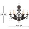 Kathy Ireland Dark Bronze Chandelier Lighting 32 1/2" Wide Industrial 6-Light Fixture for Dining Room House Foyer Kitchen Entryway - 4 of 4