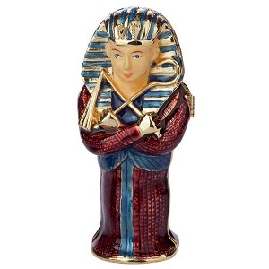 Design Toscano King Tut Sarcophagus Enamel Pewter Trinket Box - 1 of 4