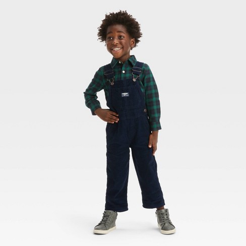 Oshkosh B'gosh Toddler Boys' Denim Overalls - Navy Blue : Target