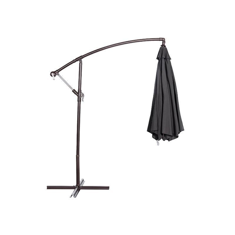 10&#39; x 10&#39; Captiva Cantilever Spa Side Patio Umbrella with Cover Black - Island Umbrella, 3 of 8