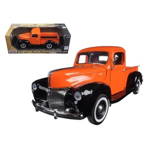 1940 Ford Pickup Truck Orange "Timeless Classics" 1/18 Diecast Model Car by Motormax - 1 of 3