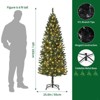 6 Ft Christmas Tree, Artificial Christmas Tree with 566 Tips for Christmas Decoration, Indoor Outdoor Party Supplies, Green - 3 of 4