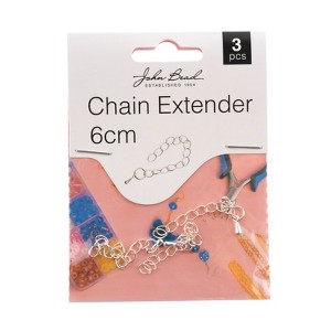John Bead Must Have Findings Metal Silver 6mm Chain Extender for Jewelry Making, 3 Pieces - 1 of 4