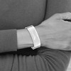 Black Bow Jewelry 19mm 14k White Gold Lightly Hammered Cuff Bangle Bracelet - 3 of 4