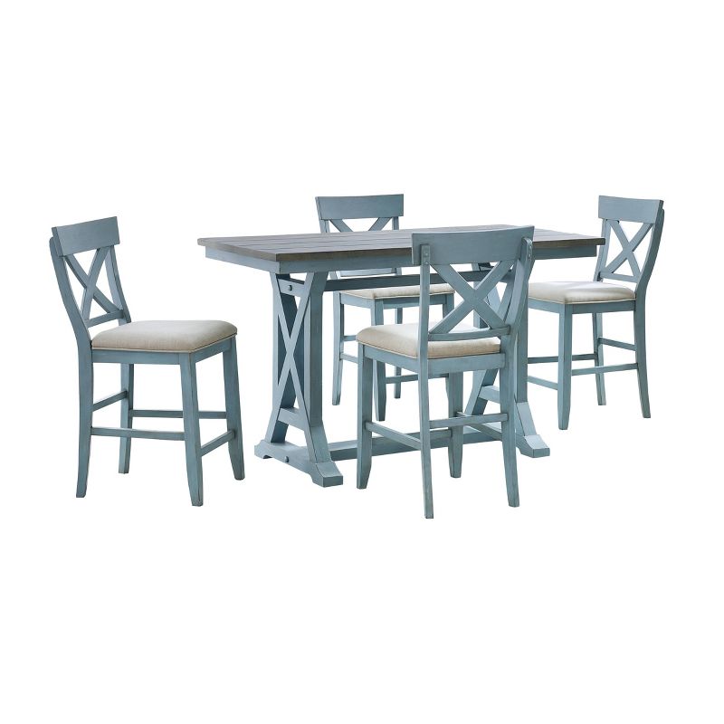 Skye II Counter Height Dining Table Blue - Treasure Trove Accents, 6 of 11