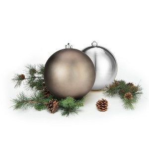 Every Day is Christmas 2ct 20cm/7.9" Christmas Ornaments, Shatterproof Christmas Tree Ornaments Set, Christmas Balls Decoration - 1 of 4