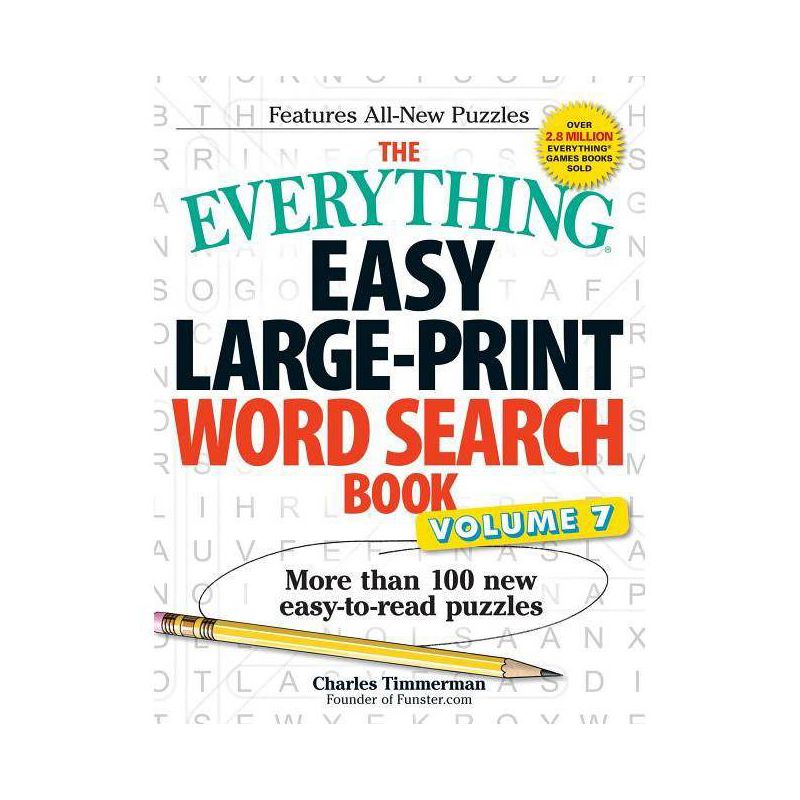 The Everything Easy Large-Print Word Search Book, Volume 7 - (Everything(r)) by  Charles Timmerman (Paperback), 1 of 2