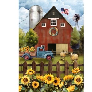 Briarwood Lane Summer Garden Flag 12x18 For Outdoor Sunflower Barn For Summer Garden Flag Flags For Outside - 1 of 4