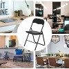 Folding Chairs, Outdoor & Indoor Event Portable Metal Folding Chairs with Cushion, Non-Slip Feet Pads Stackable Chairs - 4 of 4
