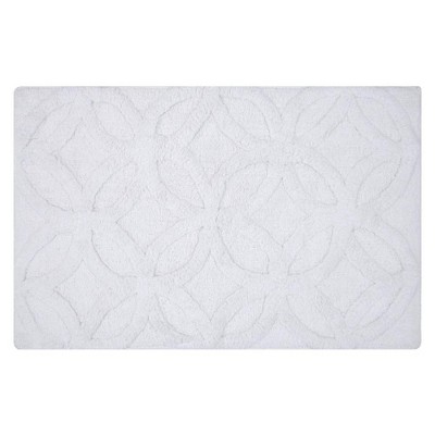 Knightsbridge Link Bath Rug Cotton Non Skid Back - 17x24, Light