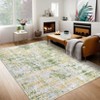 Machine Washable Area Rug Low Pile Non Slip Modern Abstract Rug Foldable Stain Resistant Carpet for Living Room Bedroom Indoor Ultra Thin Mat - 2 of 4