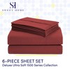 6 Piece Sheet Set, Deluxe Ultra Soft 1500 Series, Double Brushed Microfiber by Sweet Home Collection® - 2 of 4