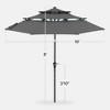 Best Choice Products 10ft 3-Tier Patio Umbrella, Market Sun Shade w/ Tilt Adjustment, Easy Crank - 2 of 4