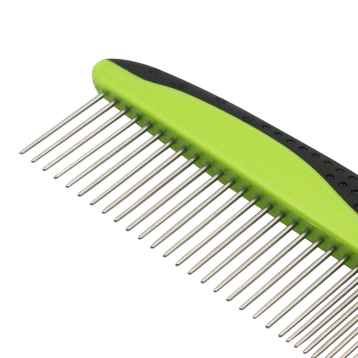 Pet Life Grip Ease Wide and Narrow Tooth Grooming Pet Comb, Green - thumbnail 3