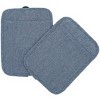 Home Mart Goods Blue Heat Resistant Thick Soft Quilted Lining Kitchen Oven Pot Holders With Neoprene and Cotton Non-slip - 2 Pack - 4 of 4