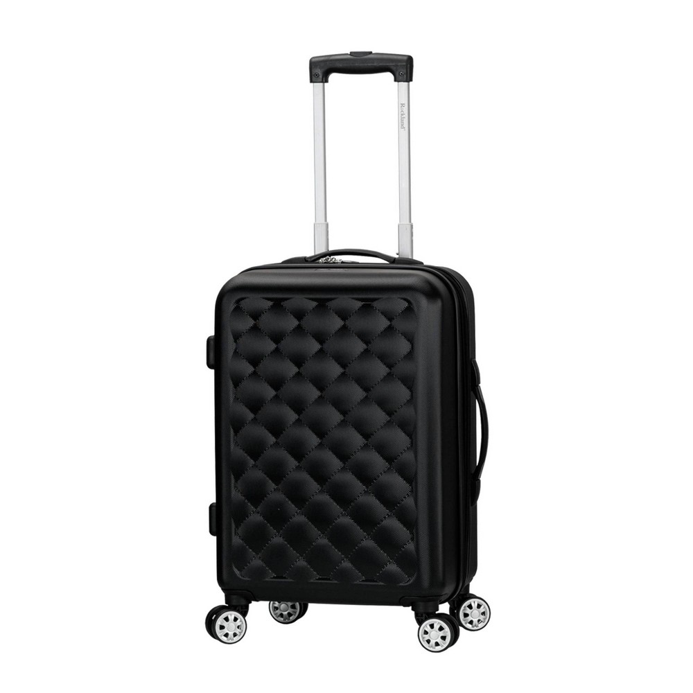 Photos - Luggage Rockland Melbourne Expandable ABS Hardside Carry On Spinner Suitcase - Quilt 