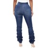 Women's Ruched Stacked Jeans - Bayshore - 2 of 2