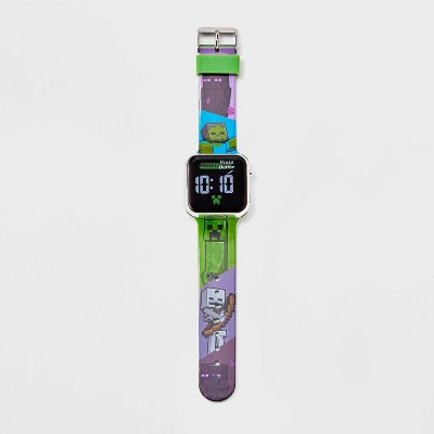 Boys' Minecraft Watch Set with Flashlight - Green - image 2