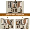 Aheaplus Set of 3 Freestanding Corner Closet System, 92'' Space-saving Closet Organizer with Drawers and Hanging Rods - 4 of 4