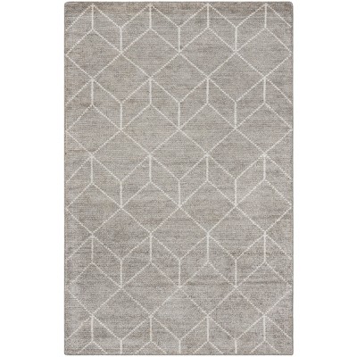 4'x6' Knotted Geometric Area Rug Silver - Safavieh