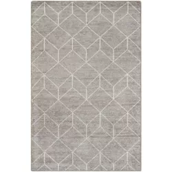 4'x6' Knotted Geometric Area Rug Silver - Safavieh
