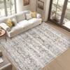 COZONY Washable Bohemian Area Rug, Neutral Vintage Print Non Slip Soft Carpet for Living Room Bedroom - 3 of 4