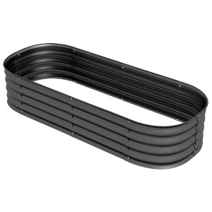 4.9' x 2' x 1' Galvanized Raised Garden Bed Kit, Metal Planter Box with Safety Edging - 1 of 4