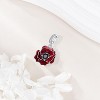 925 Sterling Silver Poppy Flower Charm Bead, Red Pendant for Bracelets and Necklaces, Jewelry Gift for Women - 4 of 4