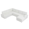 118.09" x 92.11" Corduroy Modular Convertible Sleeper Sectional Sofa with Right Storage Chaise Longue and Pull-Out Bed - 3 of 4