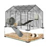 3-Tier Hamster Cage for Syrian & Dwarf Hamsters, Multi-Level Small Animal Habitat with Silent Spinner Wheel, Chew-Proof Water Bottle & Feed Bowl - 2 of 4
