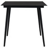 vidaXL Patio Dining Table Black 31.5 inches x31.5 inches x29.1 inches  Steel and Glass - 2 of 4